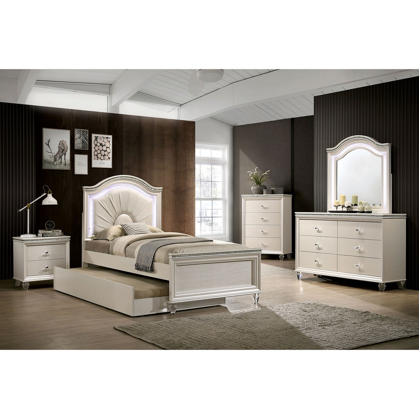 Furniture of America ALLIE 4 Pc. Twin Bedroom Set