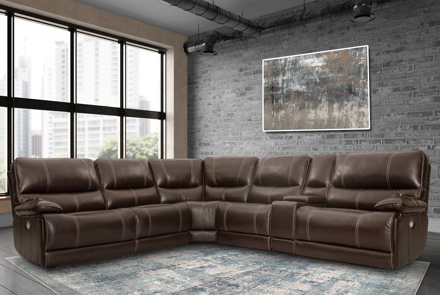 Parker House Shelby Cabrera Cocoa Power Modular Sectional