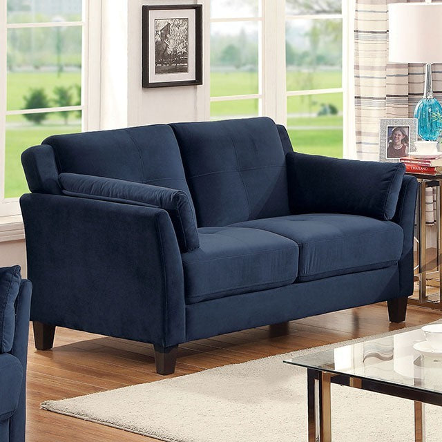 Furniture of America YSABEL LOVE SEAT Cushioned Inside Armrests & Tufted Cushions Fitted Back PillowsV
