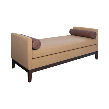 Coaster Upholstered Wooden Legs Bench Amber And Brown |LINE-Like/Chenille/leatherette