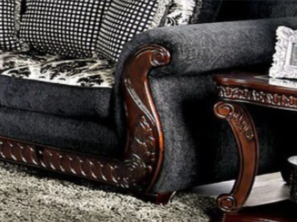 Furniture of America WHITLAND LOVE SEAT Loose Back Pillows &  Bun Feet Pillows Included