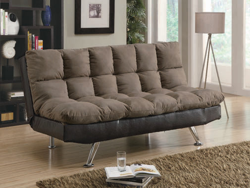 Coaster Elise Biscuit Tufted Back Sofa Bed Brown | Sofa Bed