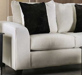 Furniture of America BARNETT LOVE SEAT Stain Resistant Fabric & Tapered Wooden Legs Pillows Included