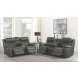 Coaster Hemer 2-Piece Power^2 Living Room Set Dark Grey |Performance faux suede