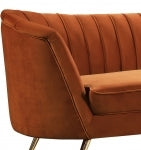 Meridian Margo Cognac Velvet Chair