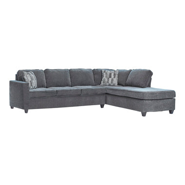 Coaster Mccord 2-Piece Cushion Back Sectional Dark Grey |Chenille