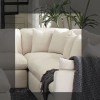 Coaster Hobson Cushion Back Corner Off-White |Width: 40 in Depth: 40 in Height: 34 in |Linen-Like