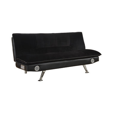 Coaster Odel Upholstered Sofa Bed With Bluetooth Speakers Black | Sofa Bed