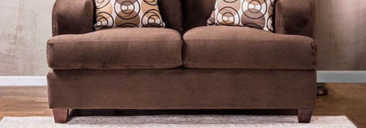 Furniture of America WESSINGTON LOVE SEAT High-Density Foam T-Cushions, Premium Fabric & Fitted Back Pillows