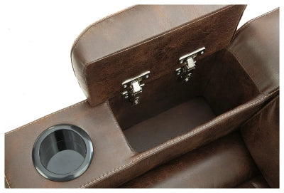 Owner's Box Dual Power Leather Recliner