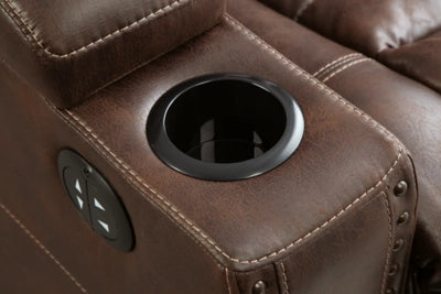 Owner's Box Dual Power Leather Recliner