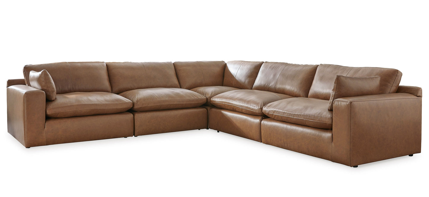 Emilia Caramel 5-Piece Corner Sectional