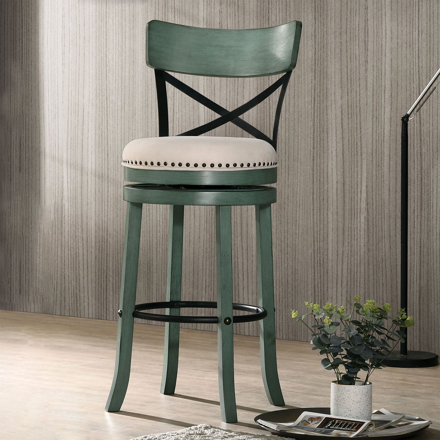 Furniture Of America CLARENCE 29" Swivel Barstool