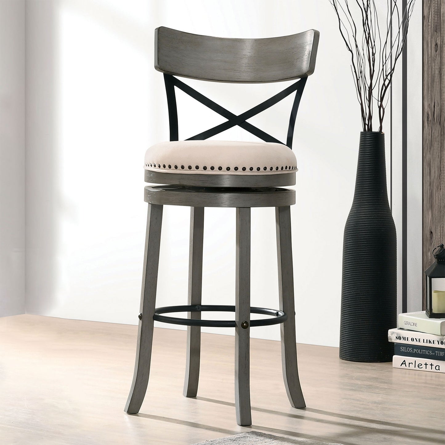 Furniture Of America CLARENCE 29" Swivel Barstool
