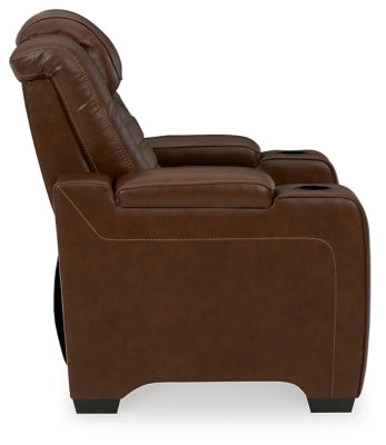 Backtrack Dual Power Leather Recliner