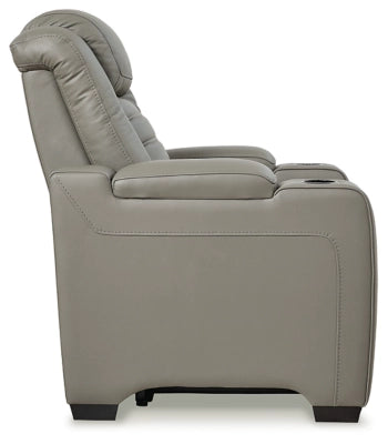 Backtrack Dual Power Leather Recliner