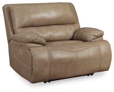 Ricmen Oversized Dual Power Leather Recliner