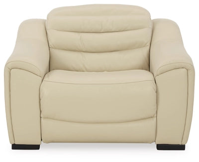 Center Line Dual Power Leather Recliner
