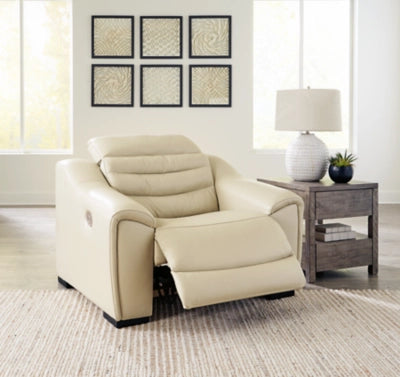 Center Line Dual Power Leather Recliner