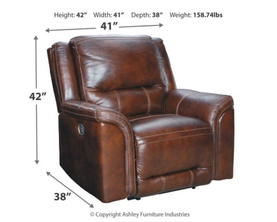 Catanzaro Dual Power Leather Recliner