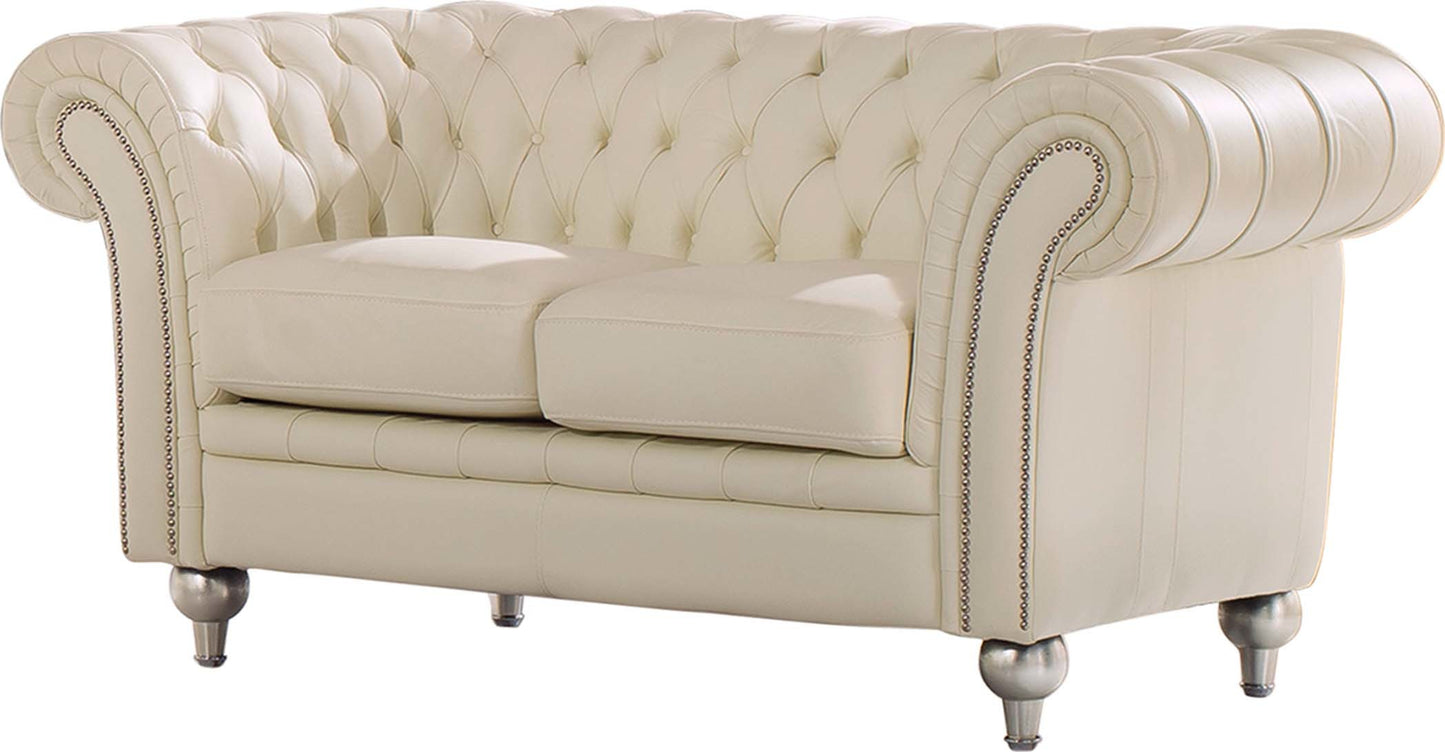 ESF 287 Tufted Cream Living Room Set