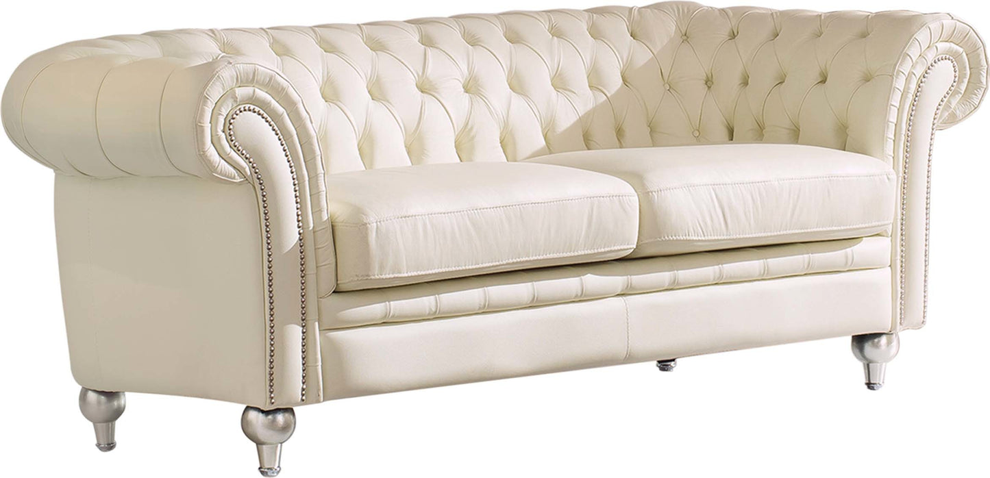 ESF 287 Tufted Cream Living Room Set