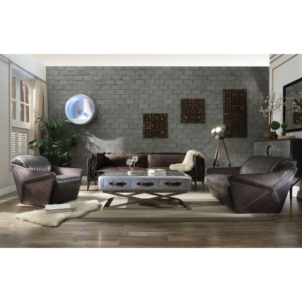 ACME Porchester Sofa Distress Chocolate Top Grain