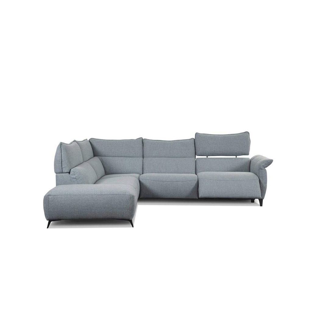 ESF Modern Challenger Sectional Left w/Electric Recliner Grey Fabric