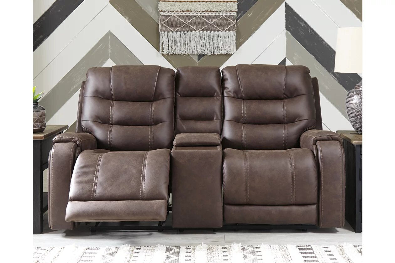 ASHLEY Yacolt Dual Power Reclining Loveseat with Console