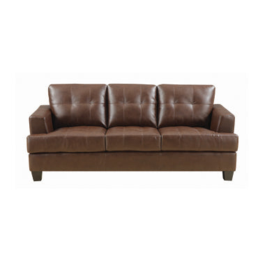 Coaster Samuel Tufted Sofa Dark Brown