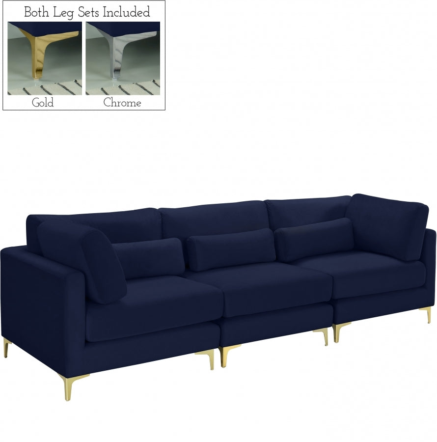 Meridian Julia Velvet Modular 108" Sofa
